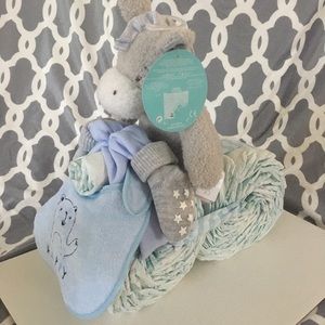 BABY BOY DIAPER CAKE CENTERPIECE FOR BABY SHOWER